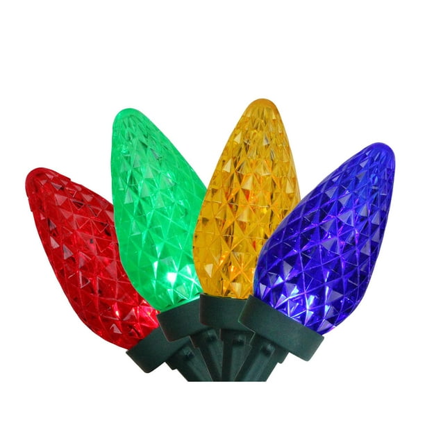 Multi Colored Faceted LED C9 Christmas Lights - Walmart.com