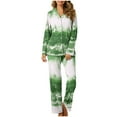 thumbnail image 2 of MeetoTime Women's Fall Pajama 2 Piece Outfit Long Sleeve Button Up Top and Pants Sleepwear Set, 2 of 7