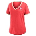 thumbnail image 2 of Women's Fanatics Red Cincinnati Reds Binge Worthy Stadium Slub V-Neck T-Shirt, 2 of 5