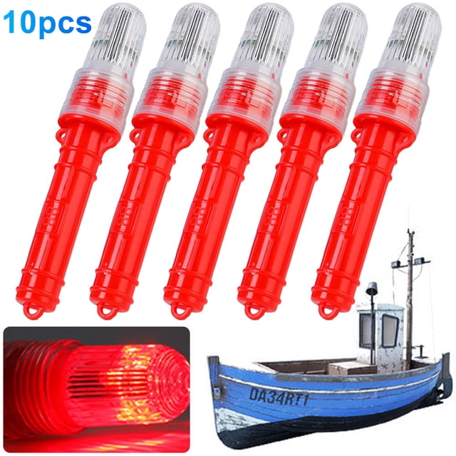 Lámpara Baliza LED Luces Camping Impermeables Plástico para Artes Pesca () Rojo