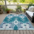 thumbnail image 6 of Addison Rugs Chantille Indoor/Outdoor Transitional Ikat Teal Washable Rectangle Rug, 10' x 14', 6 of 6