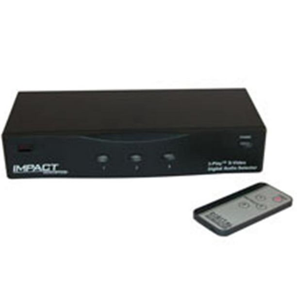 Câbles pour Aller 28731 3-Play S-Video + Vidéo Composite + Sélecteur de Haute Performance Audio Numérique TOSLINK