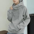 thumbnail image 5 of Sudaderas con capucha de cuello alto para hombres, ropa de calle Ninja, sudaderas con letras bordadas, Hip Hop, moda Vintage, forro polar, otoño, 5 of 5