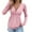Pink2, variant on ameIAEA Women's Knot Front Tops Long Sleeve V Neck Casual Shirts Trendy Tops Fall Outfits