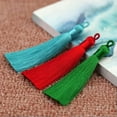 thumbnail image 3 of U8MO 3'' Ice Silk Earrings Tassel Trim Pendant Jewelry Making DIY 22 Colors Option-10# navy blue, 3 of 9