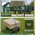 thumbnail image 3 of Devoko Mesh Steel Garden Cart Heavy Duty Utility Wagon with Removable Sides Rotating Handle & 10'' Tires 660 lbs Capacity for Garden Yard, Green, 3 of 7