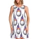 thumbnail image 1 of Easygdp Golf balls para Vestido Transpirable de Mujer, Vestido Suelto de Manga Corta con Pliegues y Bolsillos para el Verano, 1 of 7