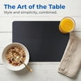 thumbnail image 6 of Unique Bargains 6 Pack Faux Leather Placemats for Kitchen Dining Table Decor Black 17"x12", 6 of 7