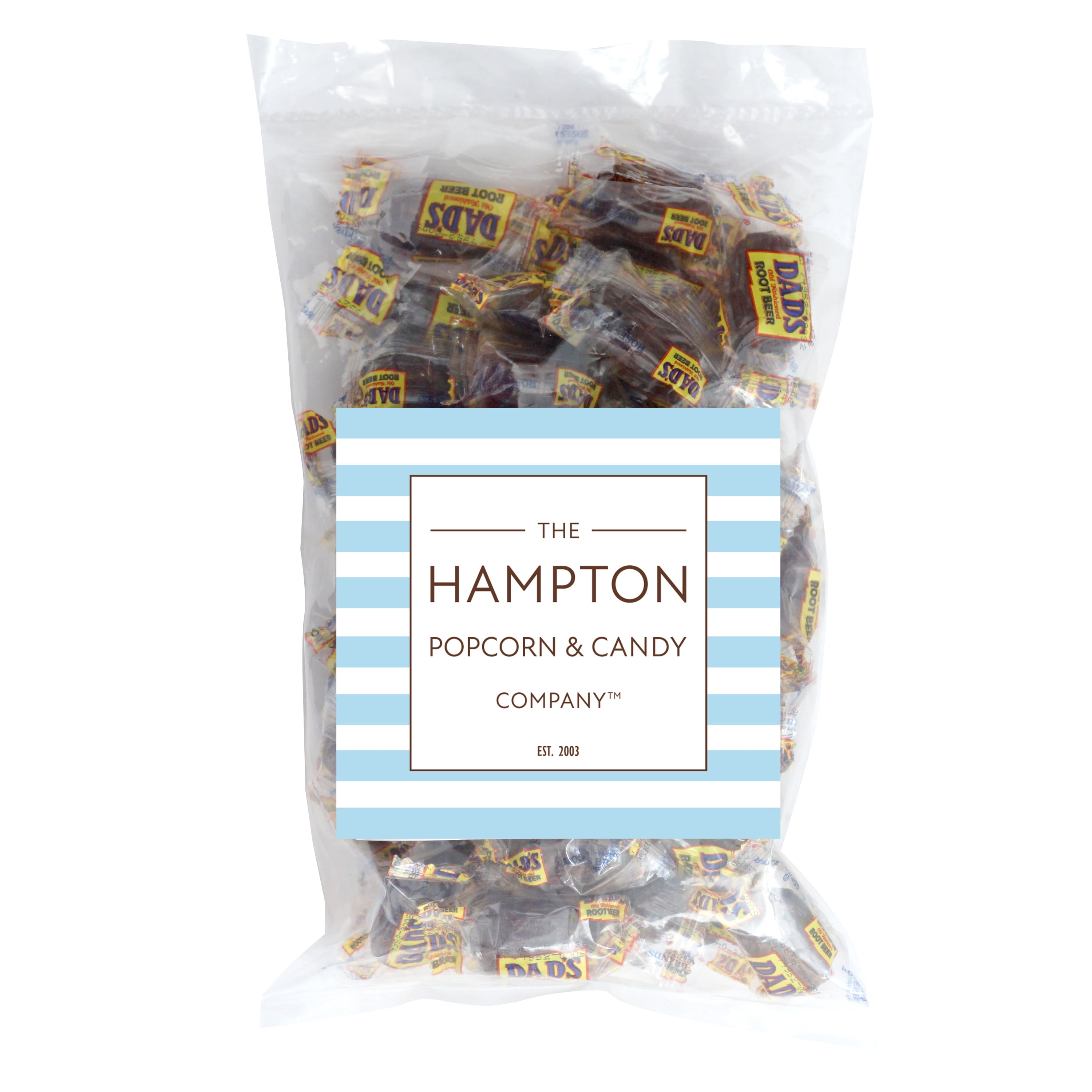 Dad's Root Beer Barrels Hard Candy, 1lb Bulk Bag (Approximately 50 pcs), Root Beer Candy, Dads Root Beer Barrels, The Hampton Popcorn & Candy Company