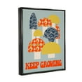 thumbnail image 4 of Stupell Industries Keep Growing Retro Mushrooms Botanical & Floral Painting Black Floater Framed Canvas Art Print Wall Art, 17 x 21, 4 of 10