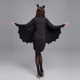 thumbnail image 6 of JOANKDMI Women's Bat Costume Dress with Attached Ear Hooded Outfit for Halloween Cosplay Theme Party Roleplay Animal Theatrical Fancy Dress Up Performance, 6 of 6