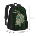 thumbnail image 3 of DouZhe Lightweight Backpack, Travel Outdoor Hiking Bag School Bookbag Casual Daypack Green Aztec Maya Mexico Style Prints Backpacks for Women Men, 3 of 7