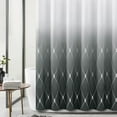 thumbnail image 2 of Textured Ombre Shower Curtain Extra Long 72" x 84",Gray Geometric Pattern Waffle Weave Fabric Shower Curtain Set with Hooks, Checkered Printed Bath Curtain, Machine Washable, 2 of 6