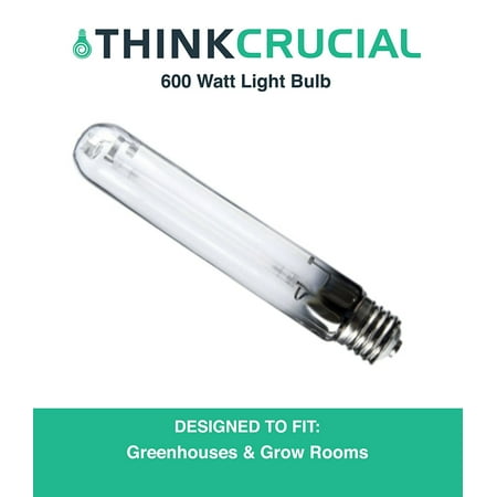 600 Watt Incandescent Single Pole 600 Watt HPS Premium Grow Bulb for Grow Lamps, Great for Indoor Gardening Fruits, Vegetables, Plants & More, Mimics Natural Sunlight, by By Think Crucial ()