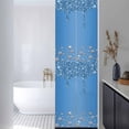 thumbnail image 3 of Modern Blue Window Privacy Film, Abstract Diamond Luxury Gradient Static Cling UV Sun Blocking Heat Control Window Tint Day and Night, Non-Adhesive One Way Windows Privacy Cover 17.7''x78.7'', 3 of 7