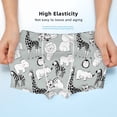 thumbnail image 3 of Yiaed African Animals Print Boys' Boxer Briefs Cotton Casual Stretch Comfort Boys Boxers - Kids Boxer Briefs Underwear for Boys (6-18)-Medium, 3 of 5