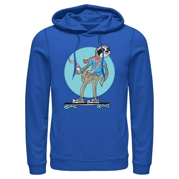 Men's Lost Gods Hipster Sloth Pull Over Hoodie