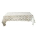 thumbnail image 2 of Table Cloth,Crochet Tablecloths Lace Cotton Beige Tablecloths Table Cover Table Topper Wedding Home Decoration, 2 of 9