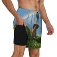 thumbnail image 3 of Daiia Elephant Dog Mens Swim Trunks Swim Shorts Quick Dry Swim Shorts with Mesh Lining Pockets-Medium, 3 of 9