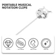 thumbnail image 3 of OULII Support à Pince pour Instruments de Musique Lyre Fer Argenté 1Pcs, 3 of 8