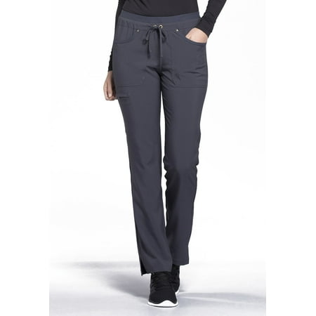 Cherokee iFlex Scrubs Pant for Women Mid Rise Tapered Leg Drawstring CK010