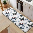 thumbnail image 5 of White Butterfly Blue Flower Pattern Kitchen Rug Mat,Kitchen Runner Rugs Non Skid Washable,Decorative Kitchen Floor Mats for Kitchen,Sink,Laundry,17"x47.2", 5 of 7