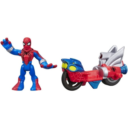 Playskool Heroes Marvel Super Hero Adventures Spider-Man Figure with Web Racer Vehicle