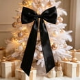 thumbnail image 6 of 2026 Christmas Indoor Home Decor 106x66cm Long Cute Fabric Large Bow Decor With Hanging Ribbon Multi-Color Big Bow Ornament For Curtain Tieback Door Wreath Wall Birthday Party, 6 of 6
