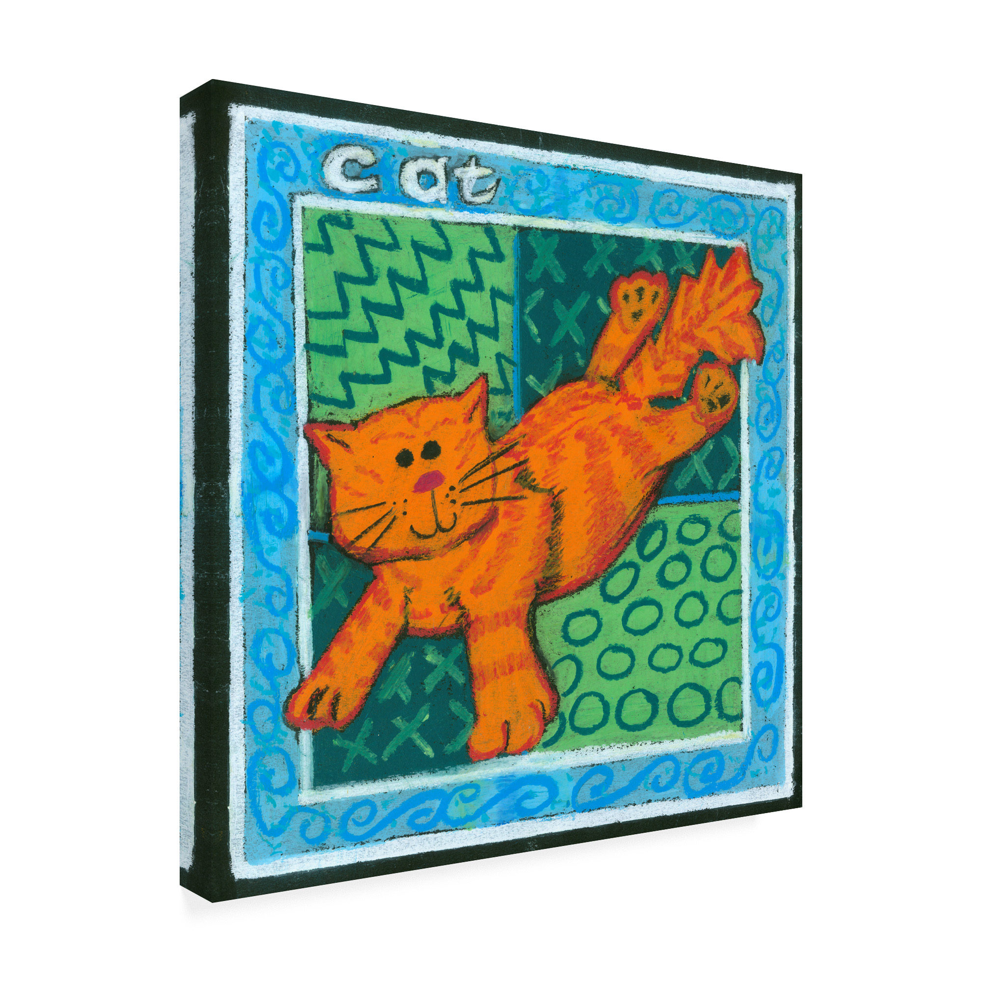 Trademark Fine Art 'Whimsical Cat' Canvas Art by Lisa Choate