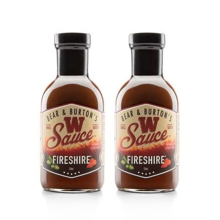Bear and Burtons W Sauce Fireshire | Spicy Worcestershire Sauce for Bold Flavors | Perfect Steak Marinade and Dressing Add-In | 12 Oz - Pack of 2
