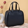 thumbnail image 4 of Qliuoazw Large Capacity Premiums Leather Makeup Bag Portable Waterproof Cosmetic Bag With Dividers High Gloss Tote Travel Organizer For Women, 4 of 6