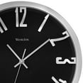 thumbnail image 3 of Westclox 12" Modern Silver Color Analog QA Wall Clock with Raised Numbers, 3 of 6