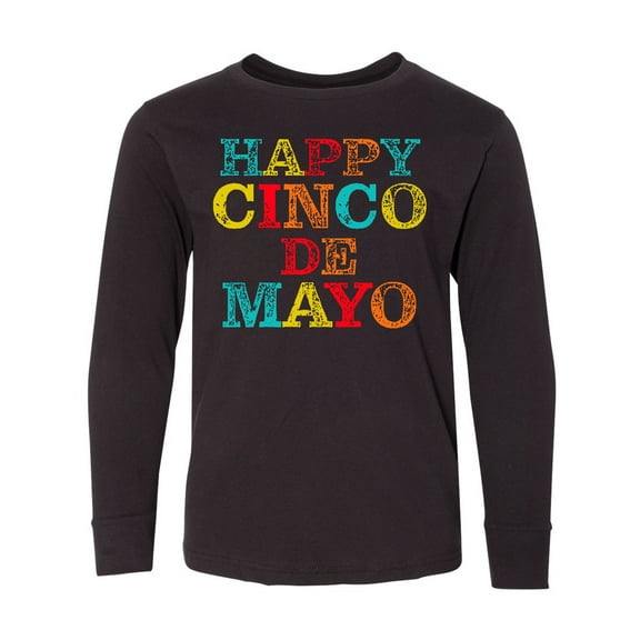 Inktastic Happy Cinco De Mayo Long Sleeve Youth T-Shirt