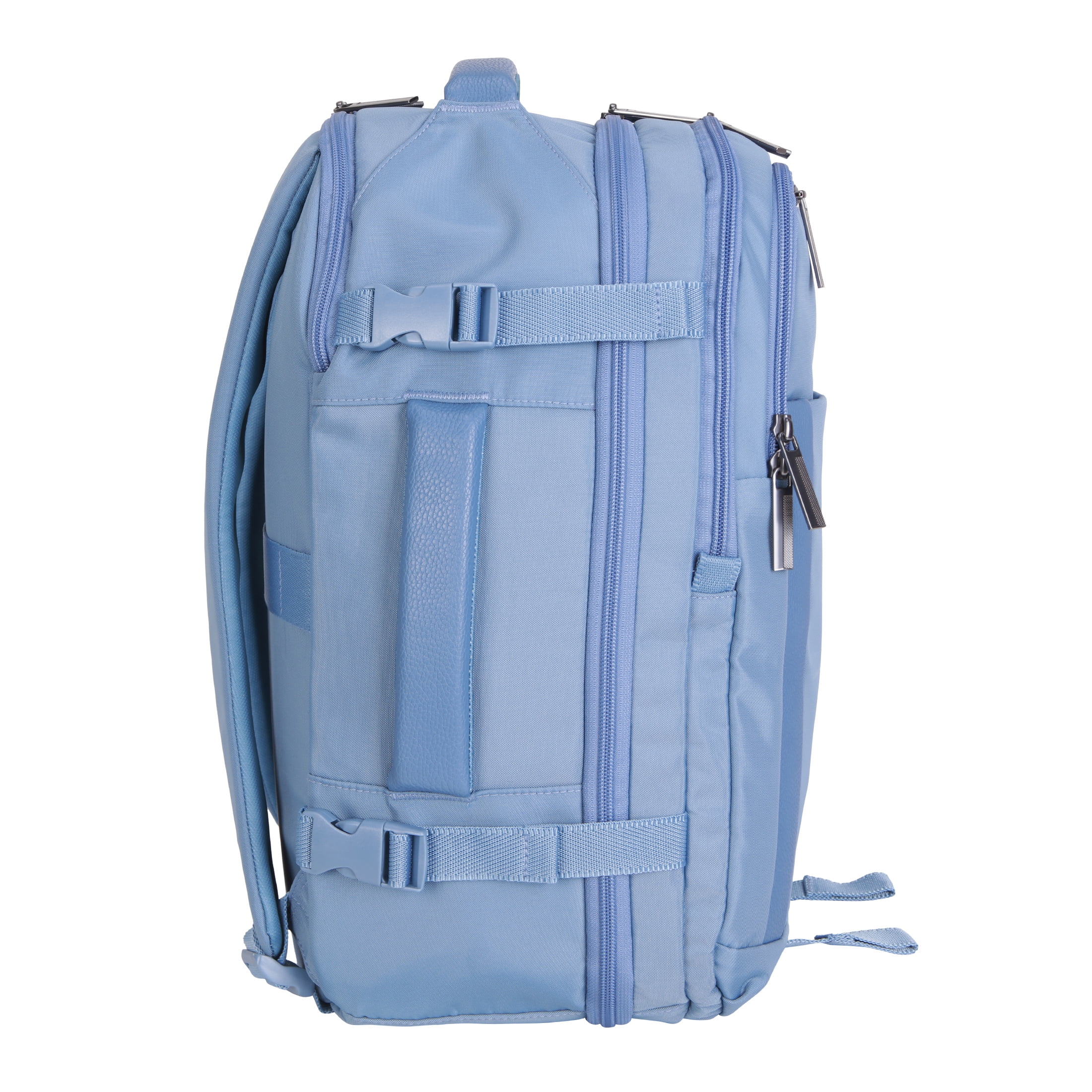 btL 18-inch Nylon Travel Backpack with 15-inch Laptop Sleeve, Blue Shadow
