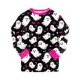 thumbnail image 6 of KPOPLK Toddler Kids Boys Pajamas Sets Halloween Ghost Print Long Sleeve Crewneck Top Snug Fit Pant Sleepwear Set,Size 8-9 Years, 6 of 9