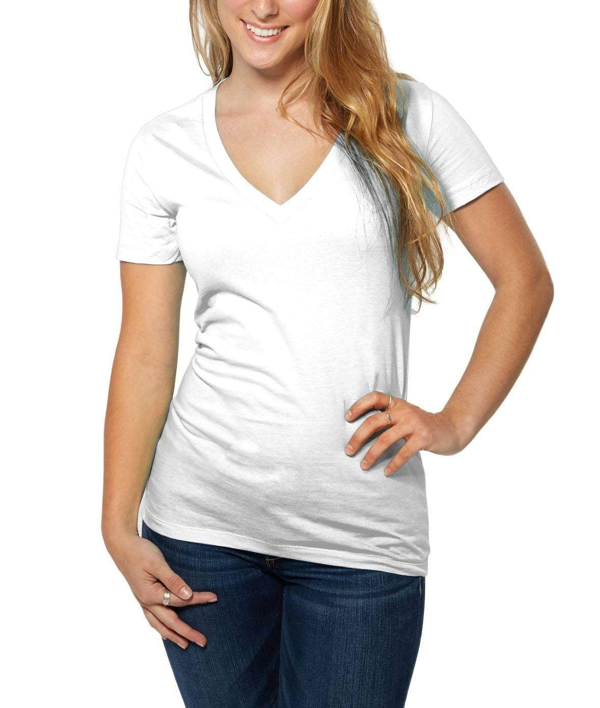 deep v neck shirt womens