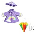 thumbnail image 3 of AuroraX 23 inch Porch Goose Outfits 19" Porch Goose Outfits for all The Seasons Summer Raincoat Outdoor Lawn Garden Decor Seasonal Porch Goose Accessories Purple, 3 of 6