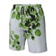 thumbnail image 4 of Balery Watercolor Green Leaves Traje de Baño Estilo Hawaiano para Hombre, Shorts de Secado Rápido con Bolsillos-Small, 4 of 6