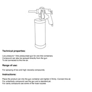Low Pressure Pot Gun With 4 Nozzles For 1 LT Cans