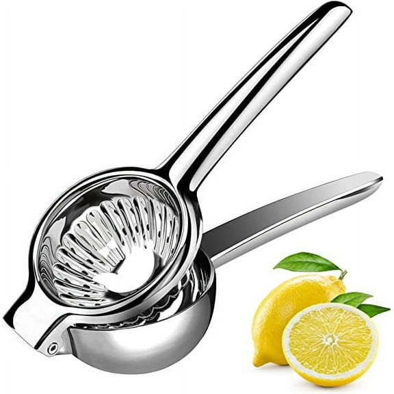 Lemon Squeezer Stainless Steel Hand Press Juicer Manual Citrus Squeezer Lemon Juicer for Juicing Lemon ＆ Limes, Oranges,Vegetables,Non-Slip Grip Design (Medium)