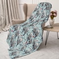 thumbnail image 3 of Rateoe Sea Otter Pattern Flannel Throw Blanket, Ultra-soft Blanket for Bed, Couch, Car, Hypoallergenic Anti-pilling blanket-50"x40"(Vertical), 3 of 6