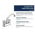 thumbnail image 3 of Belanger High-Arc 2-Handle Centerset Pull-Out Laundry Tub Utility Sink Faucet, Polished Chrome, 3 of 6