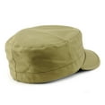thumbnail image 4 of NYFASHION101 Fashionable Solid Color Unisex Fitted Army Military Cadet Cap, Khaki, S, 4 of 4