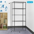 thumbnail image 5 of FDW Heavy Duty 24"W x 14"D x 60"H 5-Shelf Metal Freestanding Shelves, Black, 5 of 11