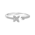 thumbnail image 2 of Keepsake 1/10 Carat T.W. Diamond Open Butterfly Anniversary Ring in Sterling Silver, 2 of 5