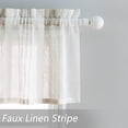 thumbnail image 2 of HOMERRY 27"W x 36"L Sheer Tier Curtain Faux Linen Textured Light Filtering Kitchen Curtain, Beige, 2 Panels, 2 of 7