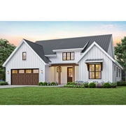 The House Designers: THD-7234 Builder-Ready Blueprints to Build a Country Farmhouse Plan with Crawl Space Foundation (5 Printed Sets)