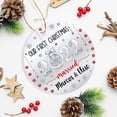 thumbnail image 4 of Our First Christmas Married Ornament, Personalized 1st Xmas Couple 2025 Ornament Gift for Wedding Engagement, Custom Names & Date Mr Mrs Our First Christmas Married Ornament #2, 4 of 6