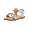 Nanette Lepore hook and loop Toddler Girl's Open Toe Strap Sandals - Silver, 10