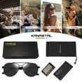 thumbnail image 3 of KANASTAL Aviator Sunglasses Polarized for Men Women, Sping Hinge Black Shades Sun Glasses Retro Driving Summer Vacation Beach, 3 of 7